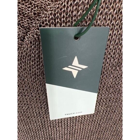 TUCKERNUCK Tuckernuck Bronze Metallic Knit Indie Dress NWT Size Large - Picture 7 of 12